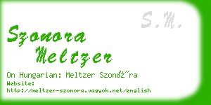 szonora meltzer business card